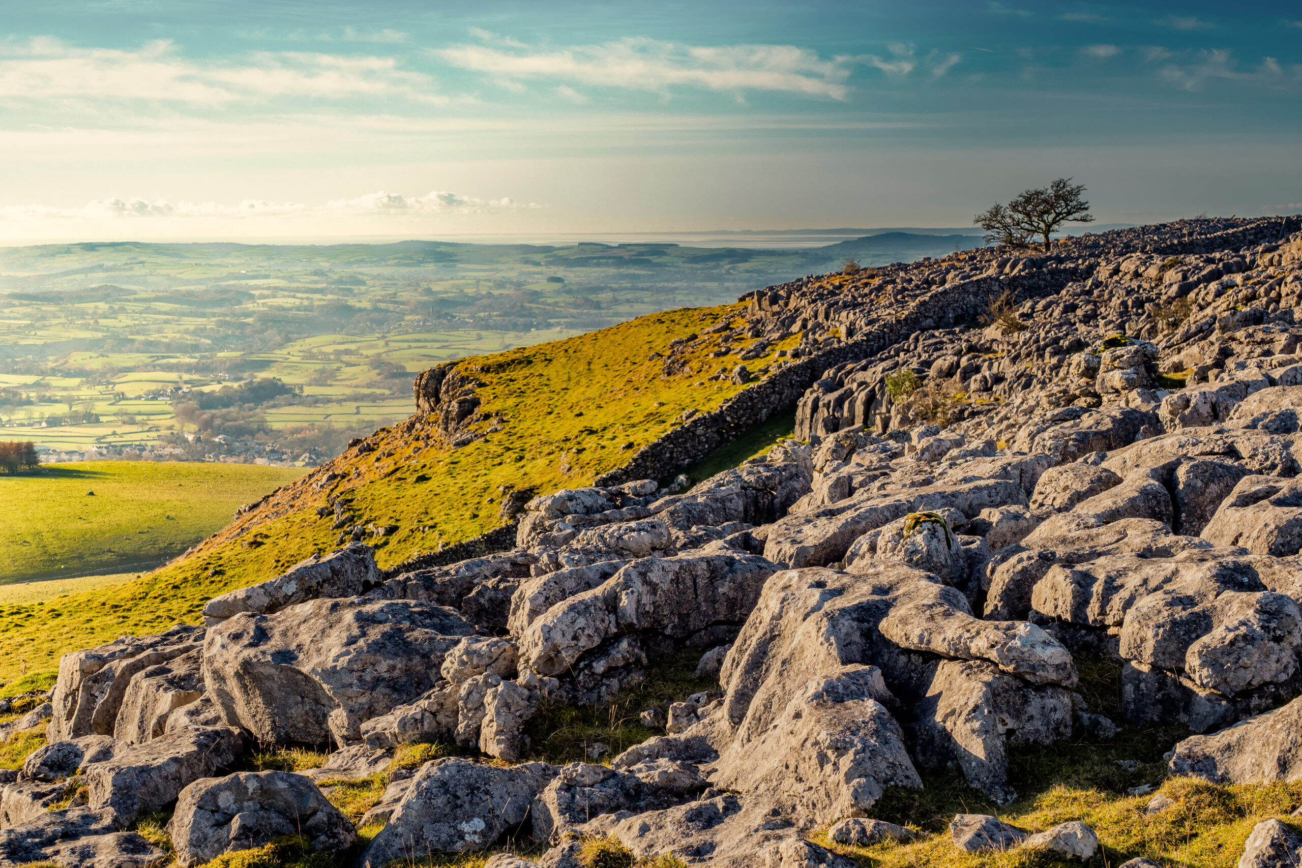 The view from White Scar Caves in Ingleton, North Yorkshire